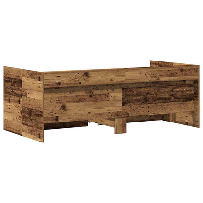 Daybed with Headboard Old Wood 90 x 200 cm Engineered Wood