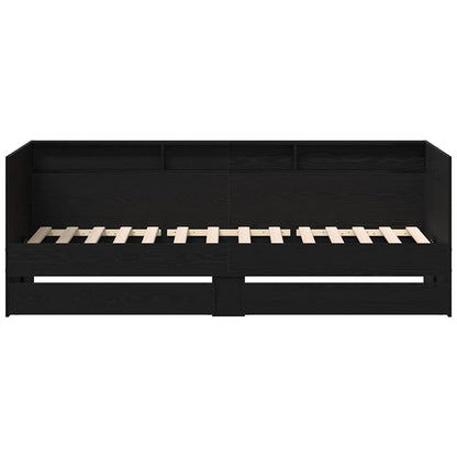 Daybed with Headboard Black Oak 90 x 200 cm Engineered Wood