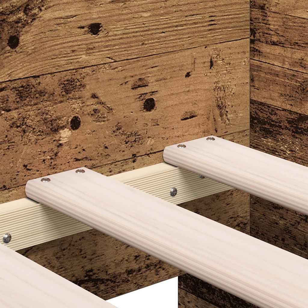 Daybed with Headboard Old Wood 90 x 190 cm Engineered Wood