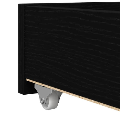 Daybed with Headboard Black Oak 75 x 190 cm Engineered Wood