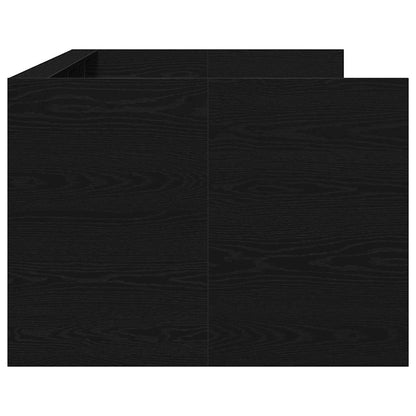 Daybed with Headboard Black Oak 75 x 190 cm Engineered Wood