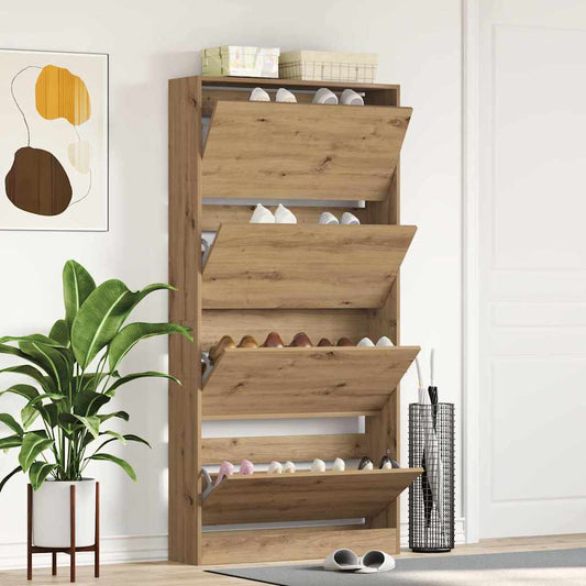 Shoe Cabinet Artisan oak 80 x 21 x 163.5 cm Engineered wood