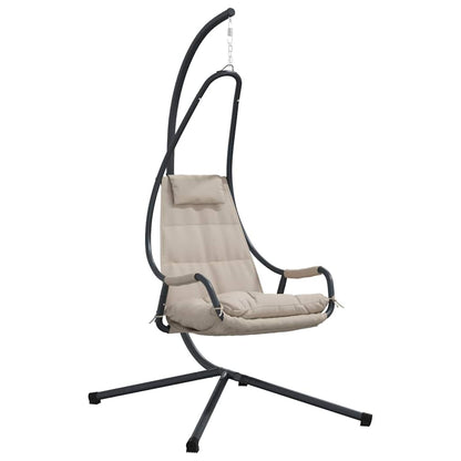 Hanging Egg Chair Folding Taupe 94 x 107 x 196.5 cm Steel