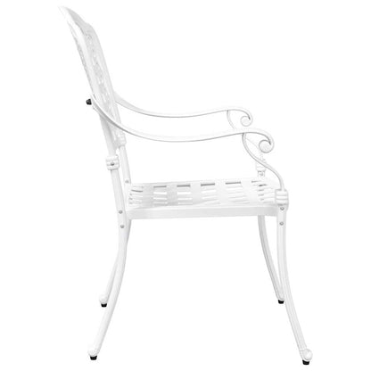 Garden Chair 2 pcs White 55 x 56.5 x 91cm Aluminium