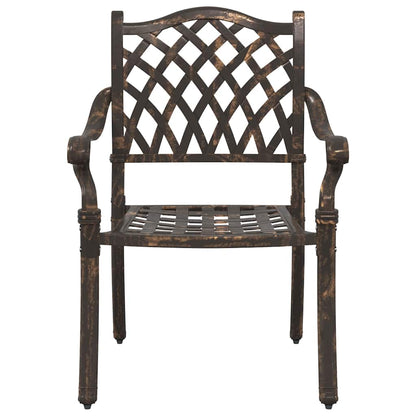 Garden Chair 2 pcs Bronze 55 x 56.5 x 91cm Aluminium