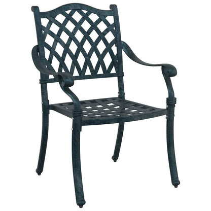 Garden Chair 2 pcs Green 55 x 56.5 x 91cm Aluminium