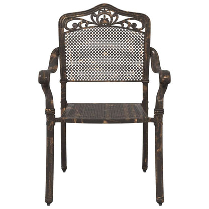 Garden Chair 2 pcs Bronze 55 x 56.5 x 91cm Aluminium