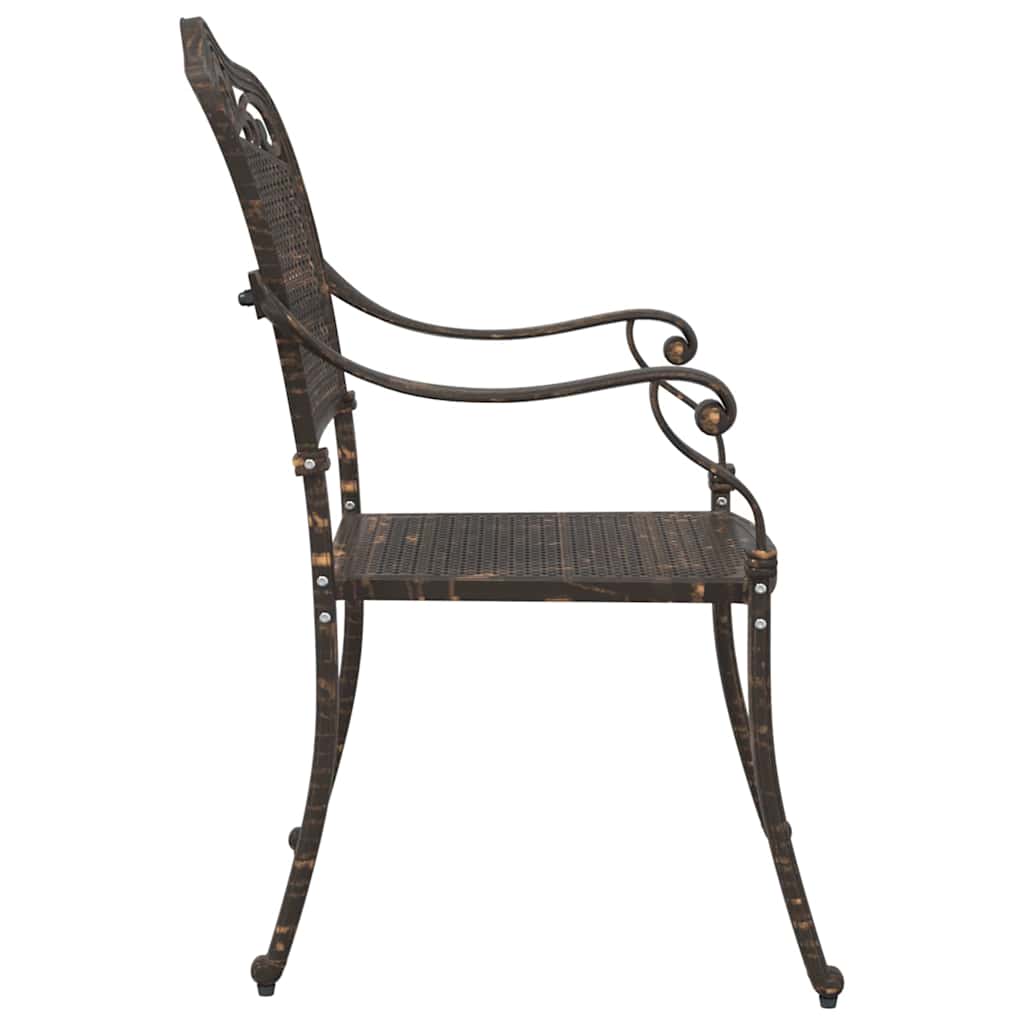 Garden Chair 2 pcs Bronze 55 x 56.5 x 91cm Aluminium