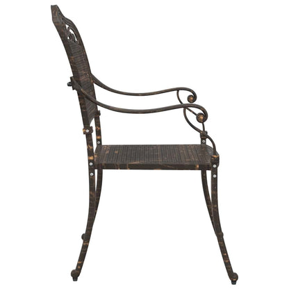 Garden Chair 2 pcs Bronze 55 x 56.5 x 91cm Aluminium