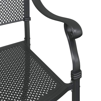 Garden Chair 2 pcs Black 55 x 56.5 x 91cm Aluminium