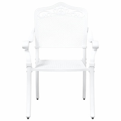 Garden Chair 2 pcs White 55 x 56.5 x 91cm Aluminium