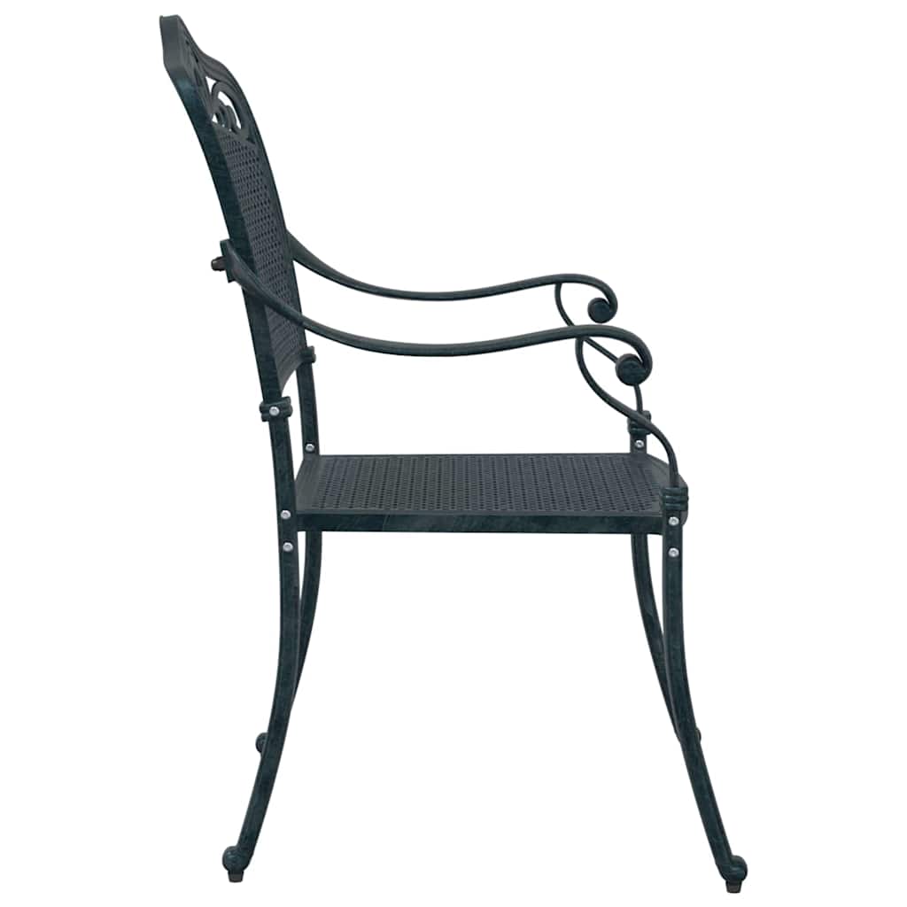 Garden Chair 2 pcs Green 55 x 56.5 x 91cm Aluminium