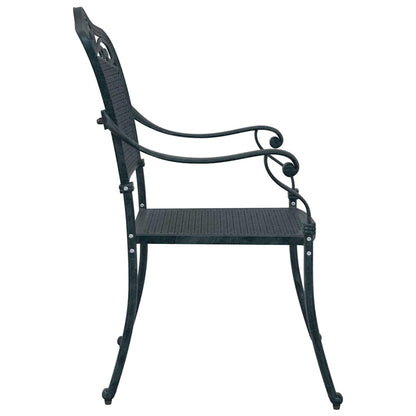 Garden Chair 2 pcs Green 55 x 56.5 x 91cm Aluminium