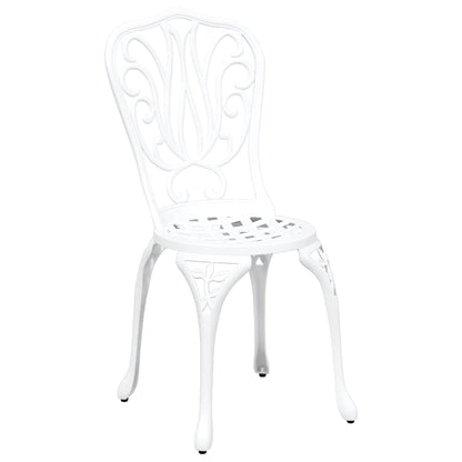 Garden Bistro Set 3 pcs White Aluminium