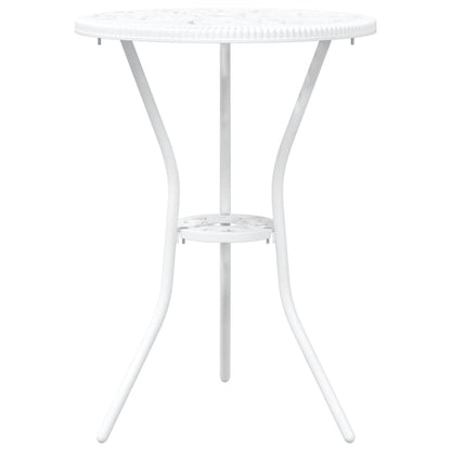 Garden Bistro Set 3 pcs White Aluminium