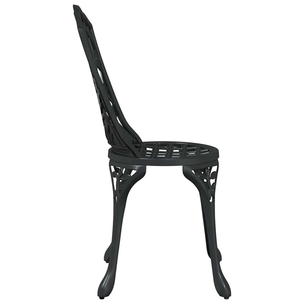 Garden Chair 2 pcs Black 55 x 56.5 x 91cm Aluminium