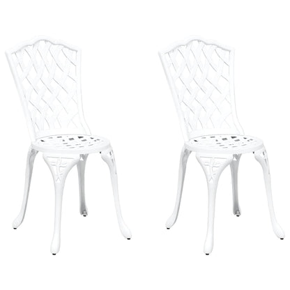 Garden Chair 2 pcs White 55 x 56.5 x 91cm Aluminium