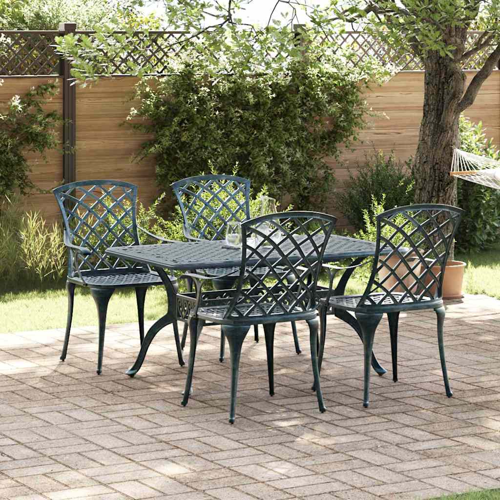 Garden Chair Green 61 x 60.5 x 93cm Aluminium