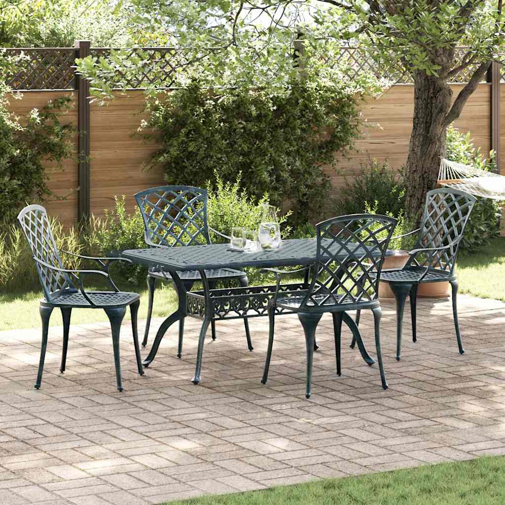 Garden Chair Green 61 x 60.5 x 93cm Aluminium