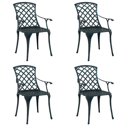 Garden Chair Green 61 x 60.5 x 93cm Aluminium