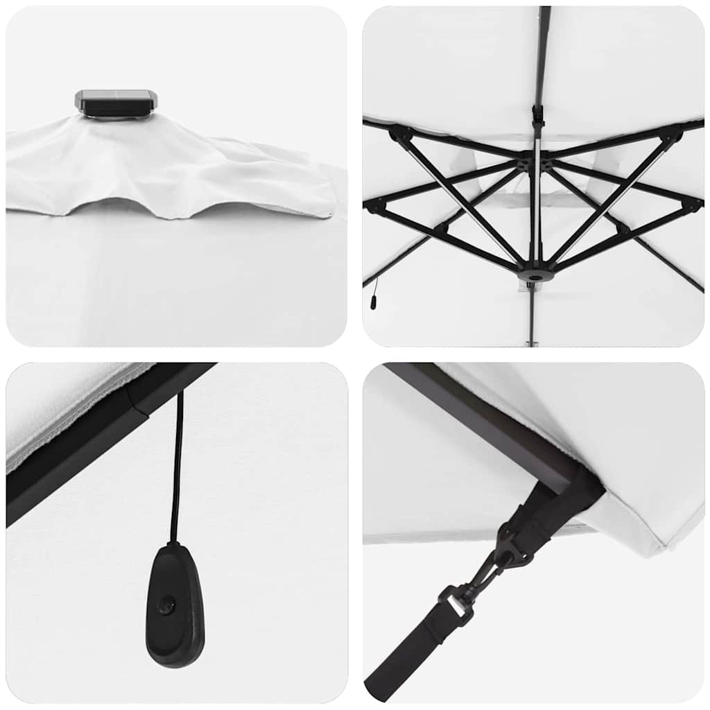 Parasol Sand 286 x 285 x 270 cm Aluminium