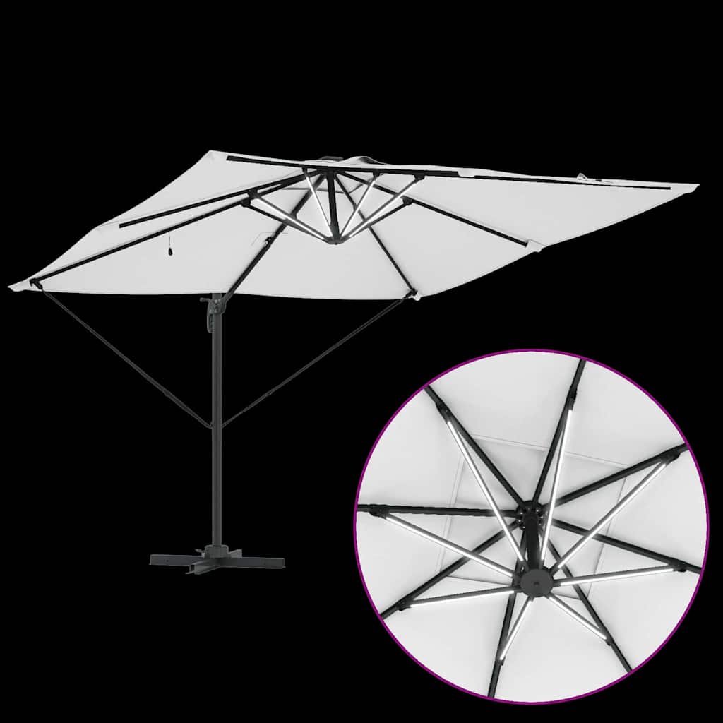 Parasol Sand 286 x 285 x 270 cm Aluminium
