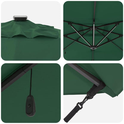 Parasol Green 286 x 285 x 270 cm Aluminium