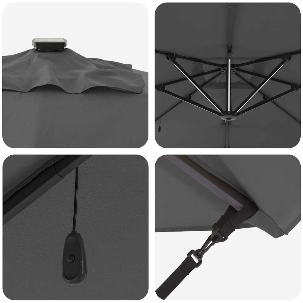 Parasol 286 x 285 x 270 cm Aluminium