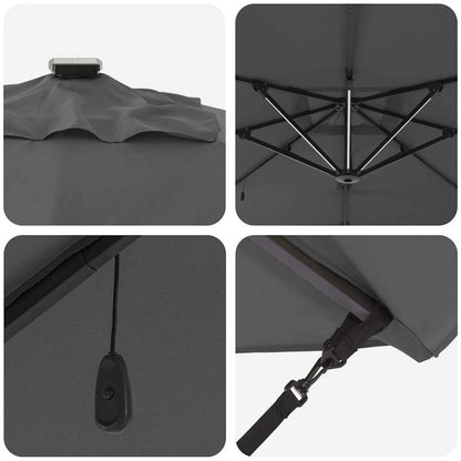 Parasol 286 x 285 x 270 cm Aluminium