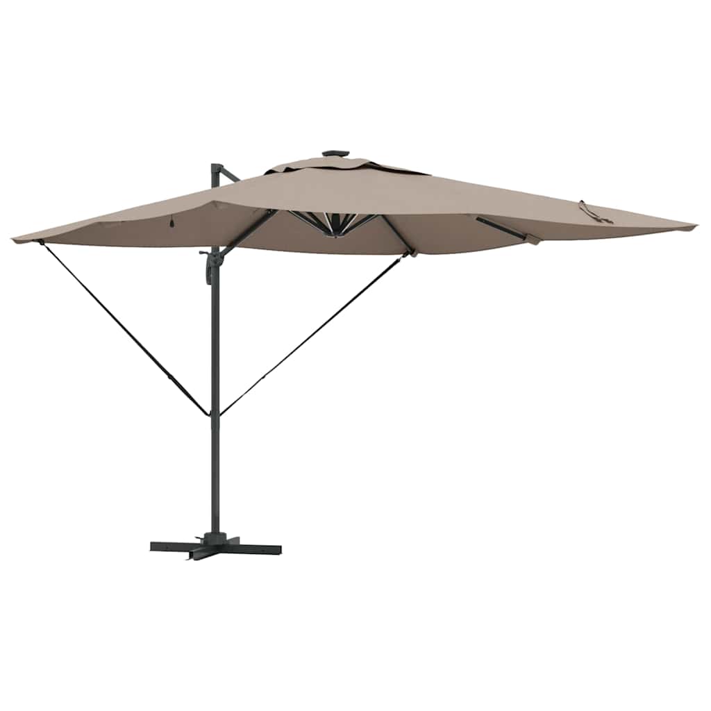 Parasol Taupe 286 x 285 x 270 cm Aluminium