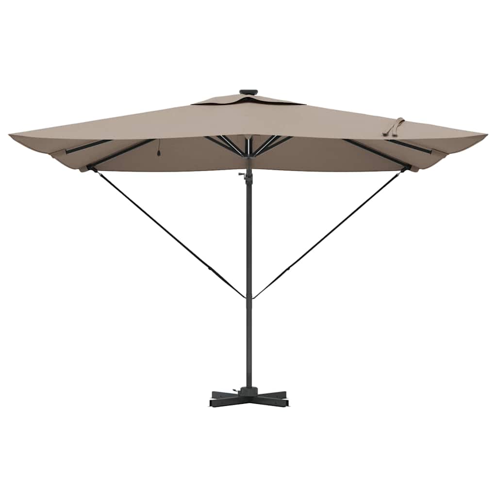 Parasol Taupe 286 x 285 x 270 cm Aluminium