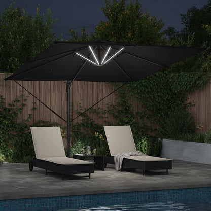 Parasol Black 286 x 285 x 270 cm Aluminium