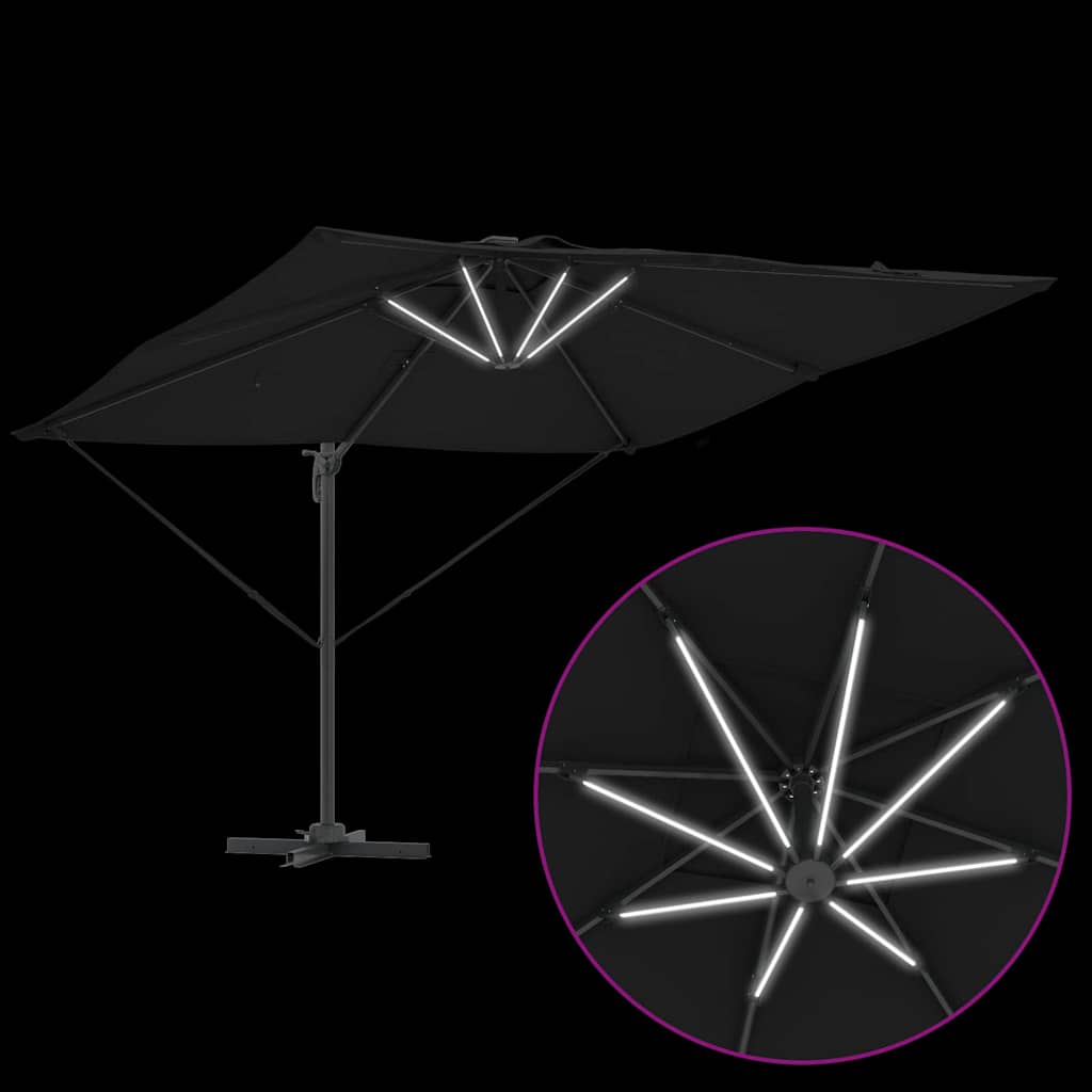 Parasol Black 286 x 285 x 270 cm Aluminium