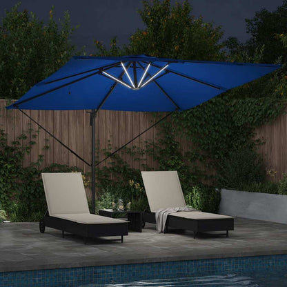 Parasol Azure blue 286 x 285 x 270 cm Aluminium