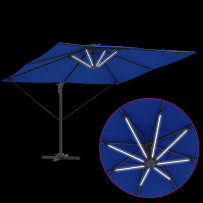 Parasol Azure blue 286 x 285 x 270 cm Aluminium