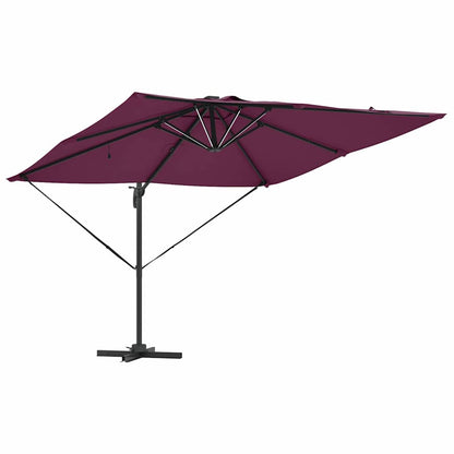 Parasol Bordeaux red 286 x 285 x 270 cm Aluminium