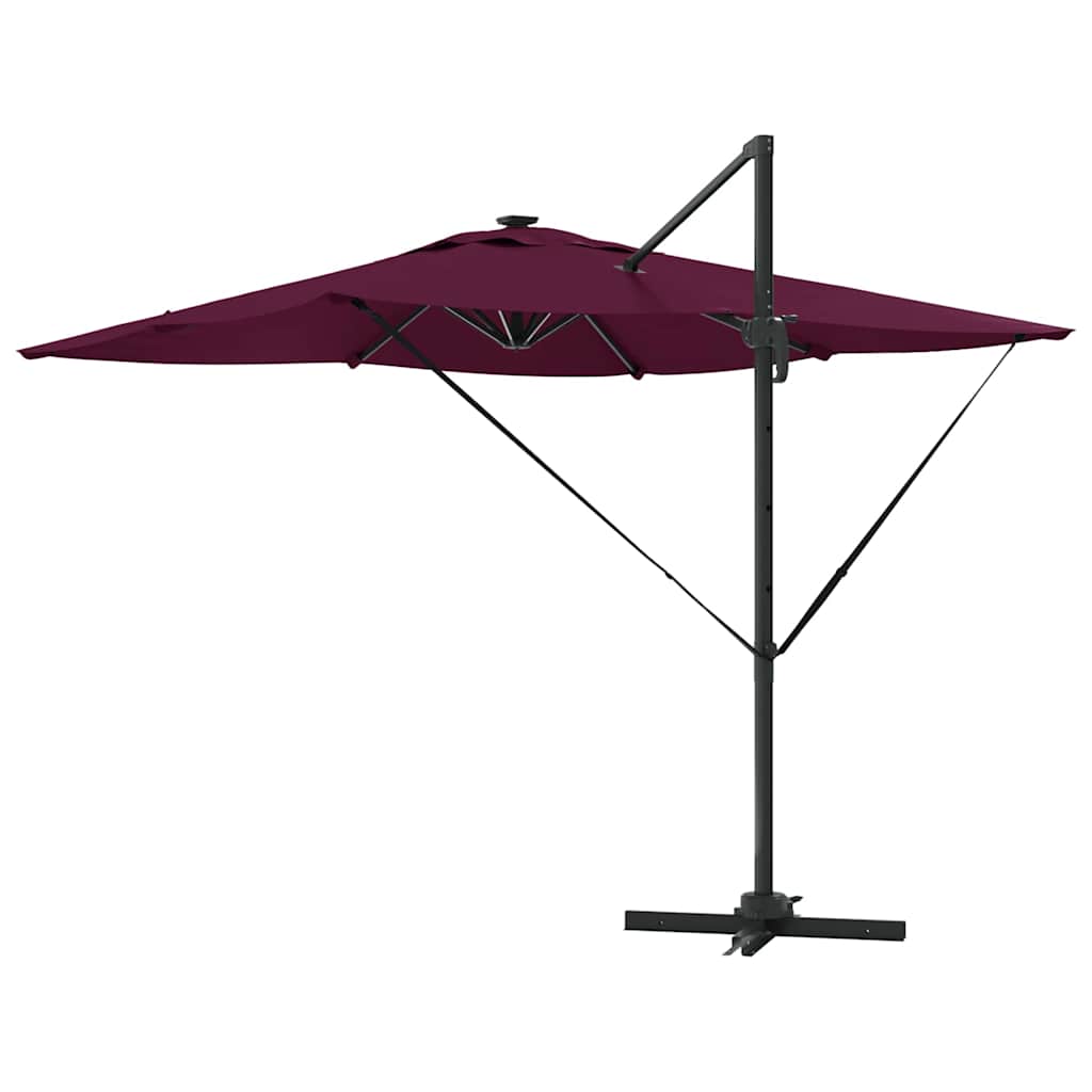Parasol Bordeaux red 286 x 285 x 270 cm Aluminium