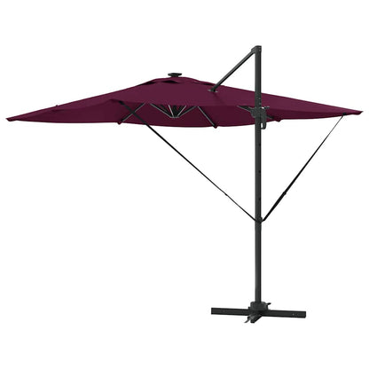 Parasol Bordeaux red 286 x 285 x 270 cm Aluminium