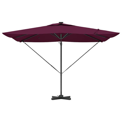 Parasol Bordeaux red 286 x 285 x 270 cm Aluminium