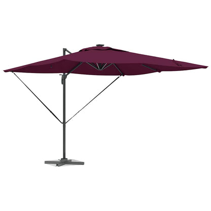 Parasol Bordeaux red 286 x 285 x 270 cm Aluminium