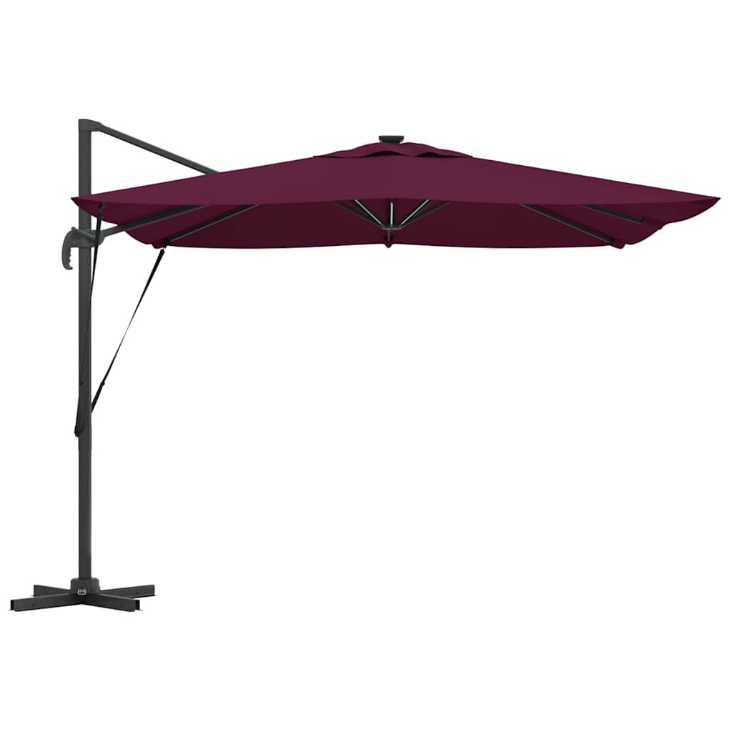 Parasol Bordeaux red 286 x 285 x 270 cm Aluminium