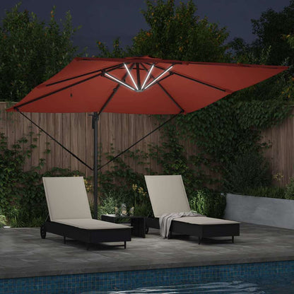 Parasol Terracotta 286 x 285 x 270 cm Aluminium