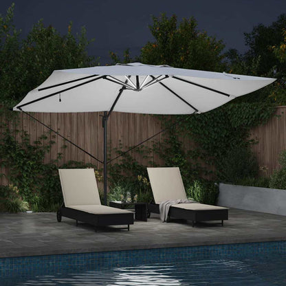 Cantilever Roma Parasol Beige and Black 352 x 251 x 265 cm