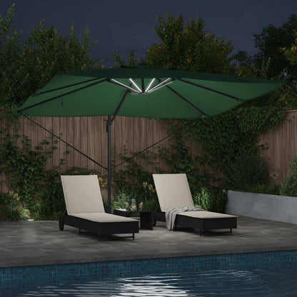 Cantilever Roma Parasol Green and Black 352 x 251 x 265 cm
