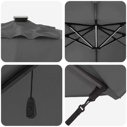 Cantilever Roma Parasol Anthracite and Black 352 x 251 x 265 cm