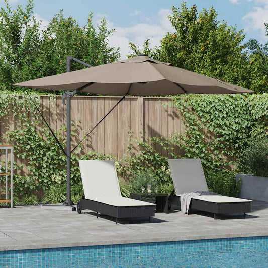 Cantilever Roma Parasol Taupe and Black 352 x 251 x 265 cm