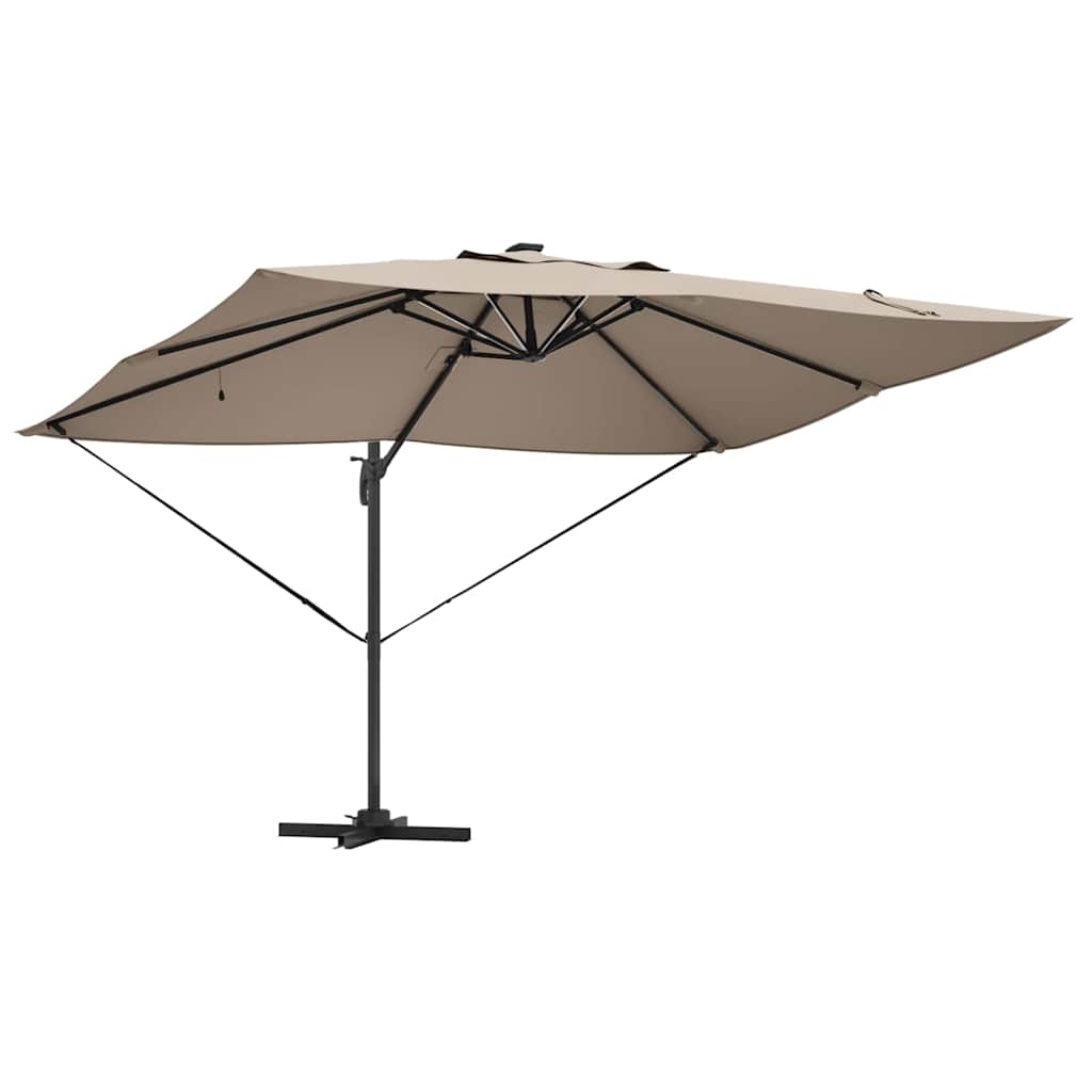 Cantilever Roma Parasol Taupe and Black 352 x 251 x 265 cm