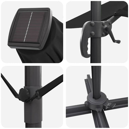 Cantilever Roma Parasol Black and Black 352 x 251 x 265 cm