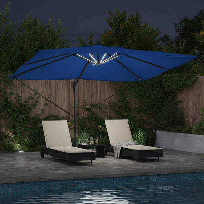 Cantilever Roma Parasol Blue and Black 352 x 251 x 265 cm