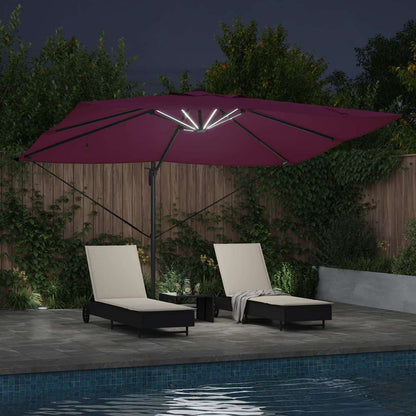 Cantilever Roma Parasol Manual Red and Black 352 x 251 x 265 cm